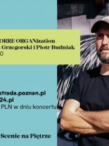 Baner ze zdjęciem artysty i nazwą wydarzenia.