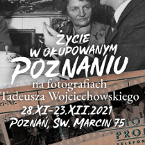 Czarno-biała fotografia i informacje o wydarzeniu.