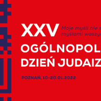 Czerwony baner z nazwą wydarzenia.