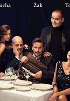 Zdjęcie aktorów grających w spektaklu.