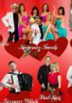 Baner z nazwą zespołu i zdjęciem artystów.