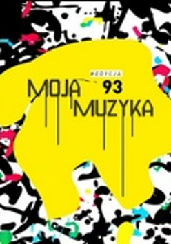 Wielokolorowa, energetyczna, abstrakcyjna grafika ze słoneczną plamą w środku.