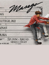 Rysunek chłopca patrzącego na Poznań i informacje o wydarzeniu.