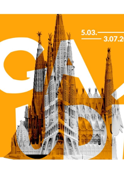 Na żółtym tle fragment katedry w Barcelonie jako grafika. Poza tym nazwa i daty wydarzenia.