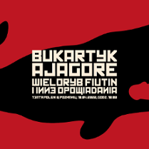 Na czerwonym tle czarny wieloryb a na nim nazwa wydarzenia.