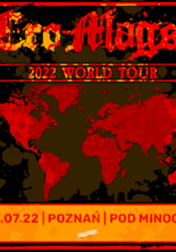 Baner z nazwą zespołu i nazwą trasy.