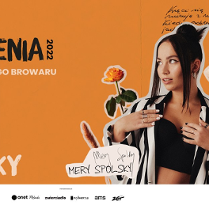 Zdjęcie artystki i nazwa wydarzenia.