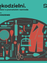 Zielonkawy baner z rysunkami różnych narzędzi ręcznych i nazwą wydarzenia.