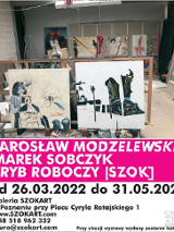 Baner z informacjami o wystawie.