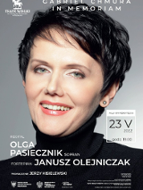 Zdjęcie artystki i nazwa wydarzenia.