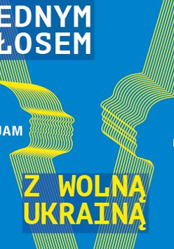 Niebieski baner z informacjami o wydarzeniu.