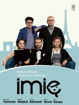 Plakat z informacjami o wydarzeniu i zdjęciami aktorów.