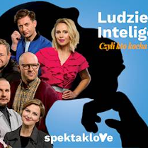 Zdjęcia aktorów występujących w spektaklu i nazwa wydarzenia.