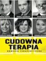 Zdjęcia aktorów występujących w spektaklu i nazwa wydarzenia.