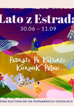 Różnokolorowy baner promujący cykl Lato z Estradą.