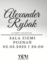 Zdjęcie artysty i nazwa wydarzenia.