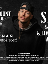 Zdjęcie artysty i nazwa wydarzenia.