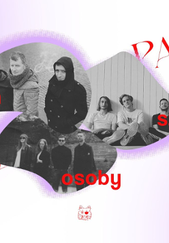 Baner promujący wydarzenie. Nazwa wydarzenia i zdjęcie artystów.