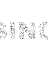 Z małych czarnych nutek ułożony napis "sing".