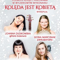 Baner promujący wydarzenie. Nazwa wydarzenia i zdjęcie artystek.
