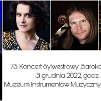 Baner promujący wydarzenie. Nazwa wydarzenia i zdjęcie artystów.