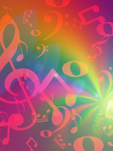 Nutki na kolorowym tle.