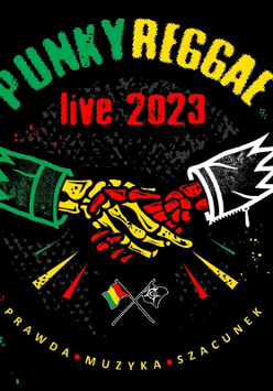 Baner promujący wydarzenie. Nazwa wydarzenia i lista artystów.