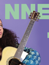 Baner promujący wydarzenie. Nazwa wydarzenia i zdjęcie artystki.