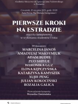 Baner promujący wydarzenie. Nazwa wydarzenia i lista artystów.