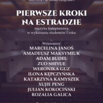 Baner promujący wydarzenie. Nazwa wydarzenia i lista artystów.