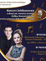 Baner promujący wydarzenie. Nazwa wydarzenia i zdjęcie artystów.