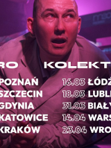 Baner promujący wydarzenie. Nazwa wydarzenia i zdjęcie artysty.