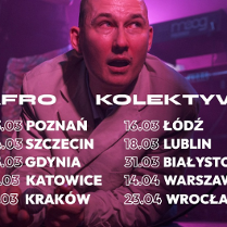 Baner promujący wydarzenie. Nazwa wydarzenia i zdjęcie artysty.