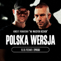 Baner promujący wydarzenie. Nazwa wydarzenia i zdjęcie artystów.