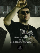 Baner promujący wydarzenie. Nazwa wydarzenia i zdjęcie artysty.