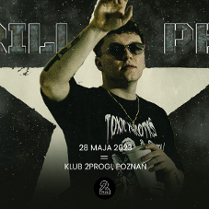 Baner promujący wydarzenie. Nazwa wydarzenia i zdjęcie artysty.