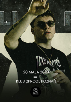 Baner promujący wydarzenie. Nazwa wydarzenia i zdjęcie artysty.