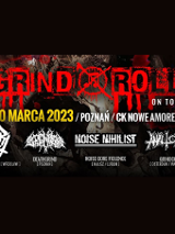 Baner promujący wydarzenie. Nazwa wydarzenia i lista artystów.