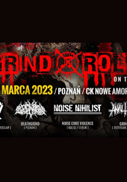 Baner promujący wydarzenie. Nazwa wydarzenia i lista artystów.