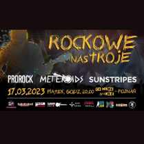 Baner promujący wydarzenie. Nazwa wydarzenia i lista artystów.