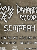 Baner promujący wydarzenie. Nazwa wydarzenia i lista artystów.