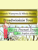 Baner promujący wydarzenie. Nazwa wydarzenia i zdjęcie artystów.