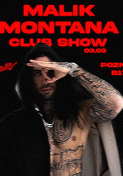 Baner promujący wydarzenie. Nazwa wydarzenia i zdjęcie artysty.