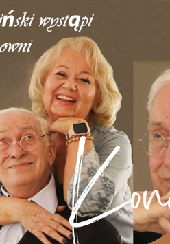 Baner promujący wydarzenie. Nazwa wydarzenia i zdjęcie artystów.