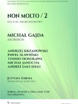 Baner promujący wydarzenie. Nazwa wydarzenia i lista artystów.