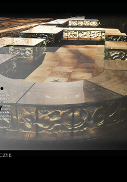 Instalacja artystyczna zarysu palatium Mieszka I (fot. K. Zisopulu).