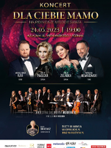 Baner promujący wydarzenie. Nazwa wydarzenia i zdjęcie artystów.