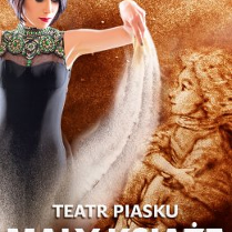 Artystka sypiąca piasek.