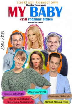 Baner promujący wydarzenie. Nazwa wydarzenia i zdjęcie artystów.