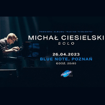 Baner promujący wydarzenie. Nazwa wydarzenia i zdjęcie artysty.